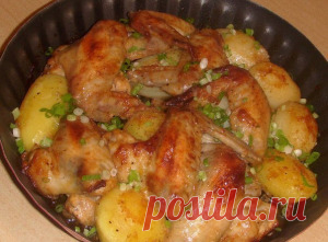 Крылышки с картошкой