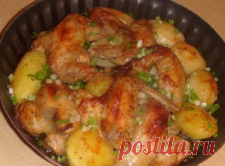 Крылышки с картошкой