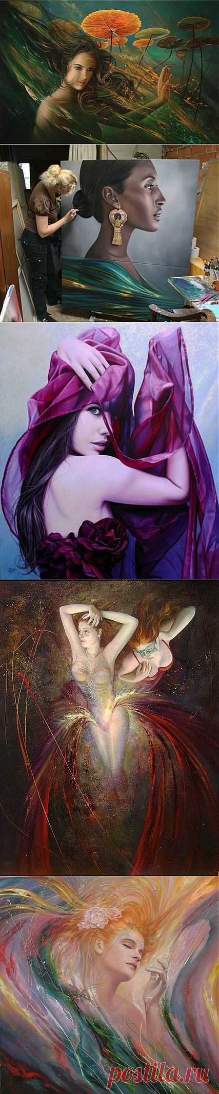 Художница из Бельгии Christiane Vleugels. Женский портрет | Usenkomaxim.ru