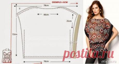 Простые выкройки летних туник, топов и накидок № 4