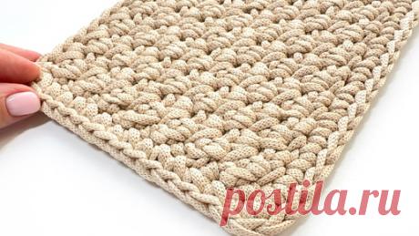 Самый плотный узор для ковра или как связать дно корзины крючком. | Soft Decor | Дзен
