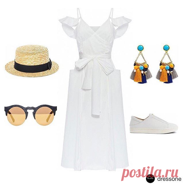 Первая доза #EvelinaKhromtchenkoAndEkonika уже в интернет-бутике @dressone с доставкой по всему миру ❤️❤️❤️ Repost from @dressone @TopRankRepost #TopRankRepost 🇷🇺 Summer Outfit: платье-сарафан Luda Nikishina (12300 руб.), шляпа Scora (3800 руб.), очки Woodsun (8300 руб.), серьги Rainbow Seekers (8100 руб.), сникерсы Evelina Khromtchenko & Ekonika (Новая коллекция: 10290 руб.) / 🇬🇧 Summer Outfit: Luda Nikishina dress (12300 rub.), Scora hat (3800 rub.), Woodsun glasses ...