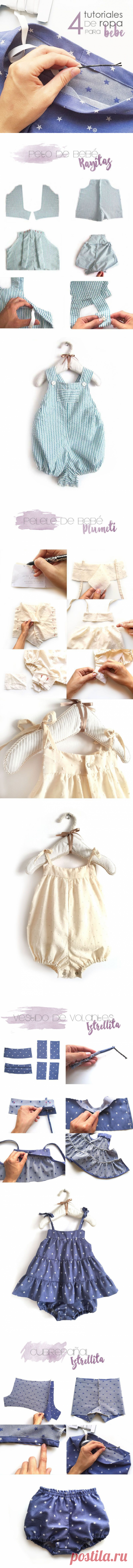 4 tutoriales de ropa de bebé de verano DIY