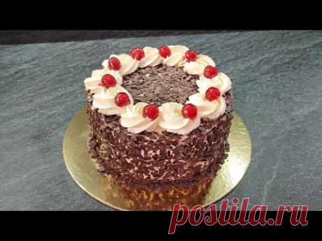 знаменитый нереально вкусный торт ЧЁРНЫЙ ЛЕС! Шварцвальд! без желатина! Тает во рту!