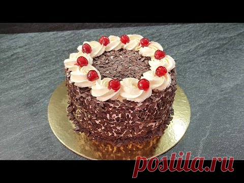 знаменитый нереально вкусный торт ЧЁРНЫЙ ЛЕС! Шварцвальд! без желатина! Тает во рту!