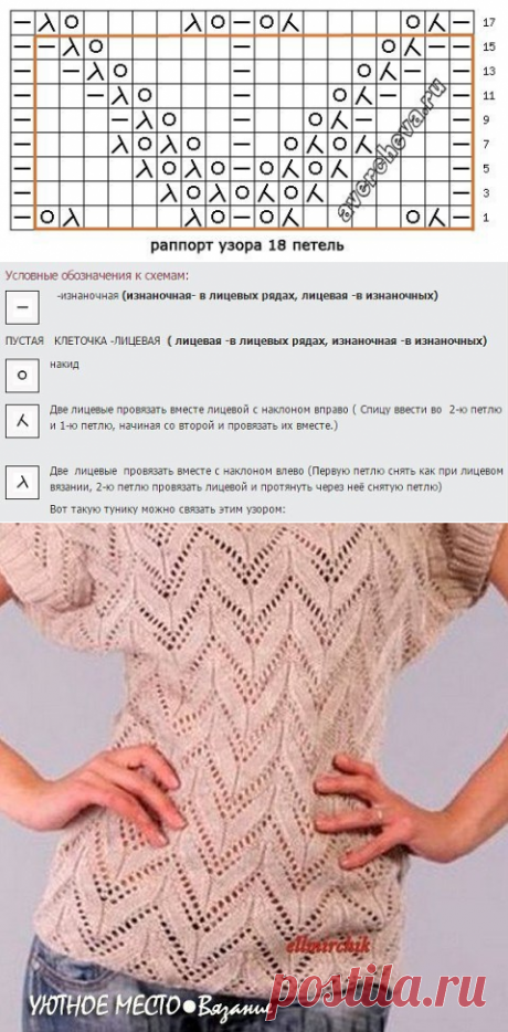 ​Нежная туника на спицах — Сделай сам, идеи для творчества - DIY Ideas