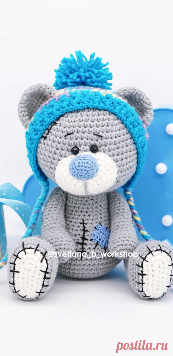 PDF Мишка Тедди крючком. FREE crochet pattern; Аmigurumi doll patterns. Амигуруми схемы и описания на русском. Вязаные игрушки и поделки своими руками #amimore - медведь, медвежонок, маленький мишка.