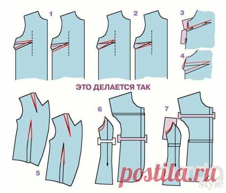 Корректировка выкроек: вытачки и рельефные швы — Мастер-классы на BurdaStyle.ru