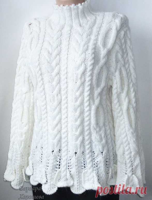 Стильный и модный, мягкий и теплый вязаный свитер с волшебными косами-аранами. 

В нем Вам непременно будет комфортно и уютно, особенно в холодное время года.

С удовольствием свяжем такой свитер на заказ. 

Цена указана ориентировочно, зависит от размера и длины изделия.

Будьте очаровательны и неотразимы!