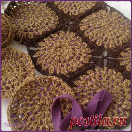 Коврик GRANNY SQUARES крючком, от FIONITTA | Варварушка-Рукодельница