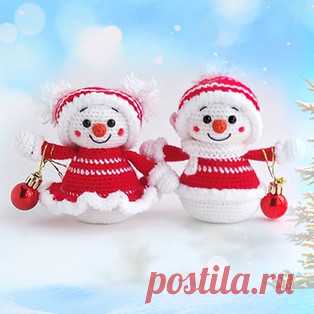 Снеговик амигуруми. Схемы и описания для вязания игрушек крючком! Бесплатный мастер-класс от Светланы Буровой по вязанию снеговика крючком. Высота вязаной игрушки примерно 7,5 см без учёта бубона. Для изготовления та…