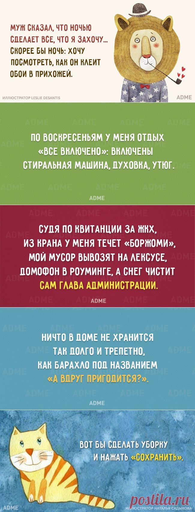 20 открыток о домашних хлопотах, которые знакомы каждому