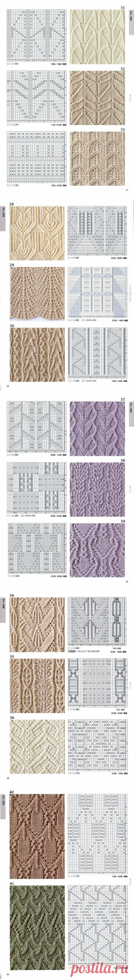 Красивые узоры спицами