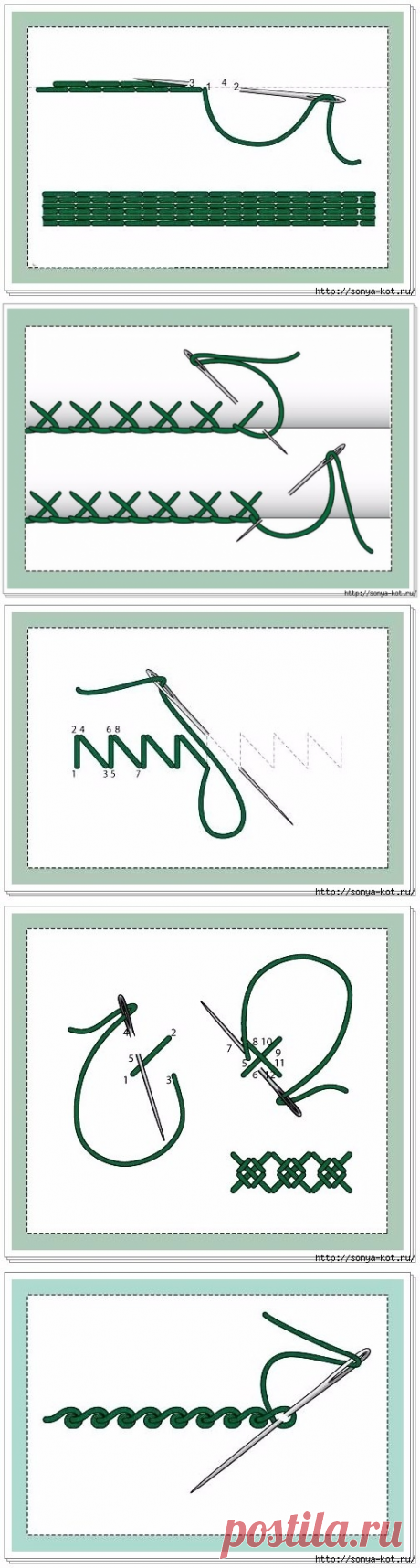 Декоративные вышивальные швы в коллекцию