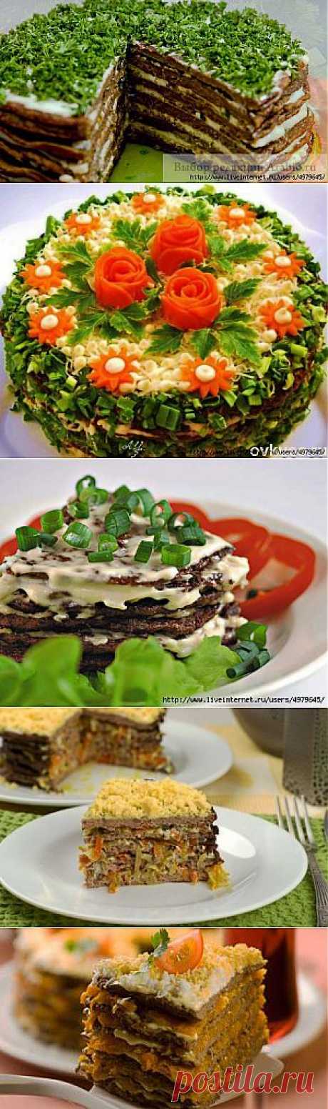 ПЕЧЕНОЧНЫЕ ТОРТЫ НА НОВЫЙ ЛАД С РАЗНЫМИ НАЧИНКАМИ.