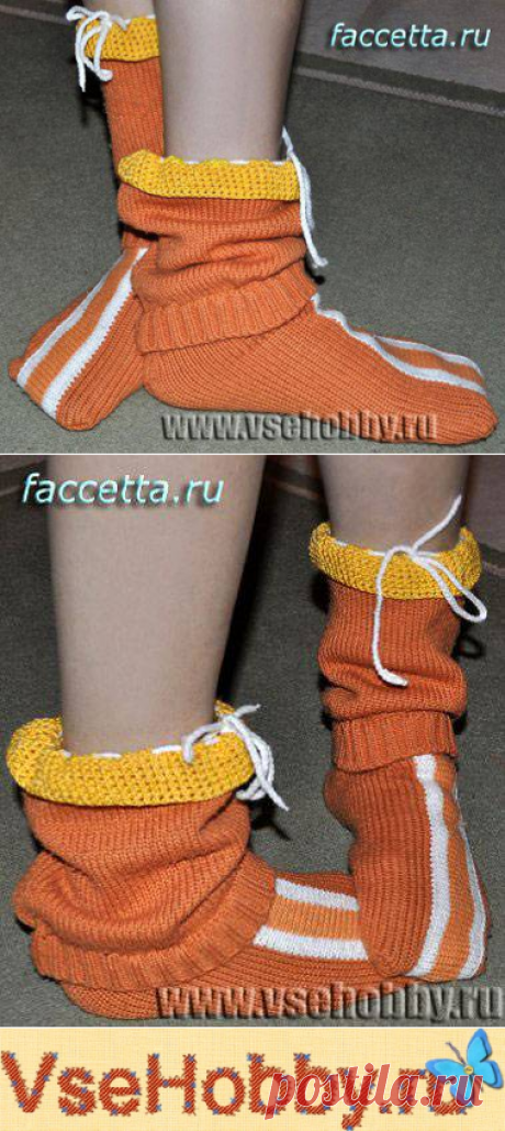 Тапочки из старого детского свитера