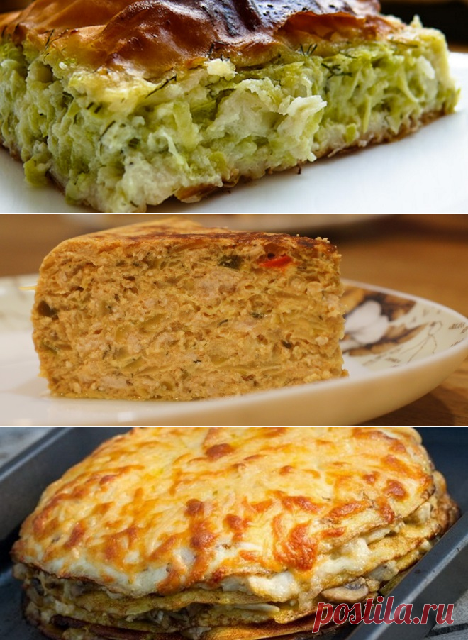 Пирог из кабачков - рецепты на скорую руку с сыром или фаршем, слоеного, блинного и сладкого пирога