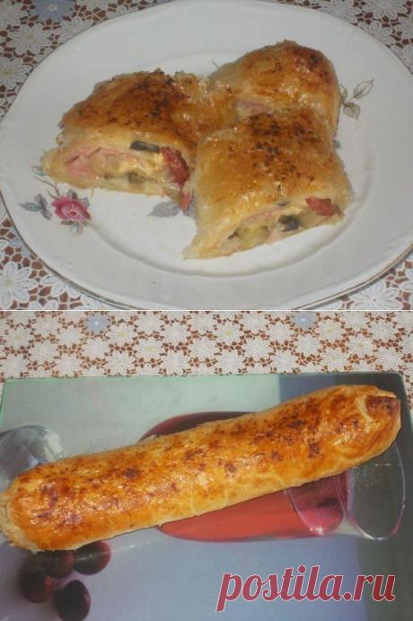 Голландский рулет.

Очень вкусное блюдо! Подходит как горячая закуска, и как холодная!

Вам потребуется:

Тесто слоеное 400 гр.
Горчица 2-3 ст.л.
Сыр твердых сортов 60-80 гр.
Огурцы солёные 1 шт.
Бекон 3-4 полоски
Колбаса копченая 100-150 гр.
Маслины без косточек 5 шт.
Специи по вкусу
Яйцо куриное 1 шт.

Как готовить, в подробнее...