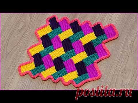 Вязание коврика 