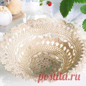 Красивая ажурная ваза! Вяжем крючком…