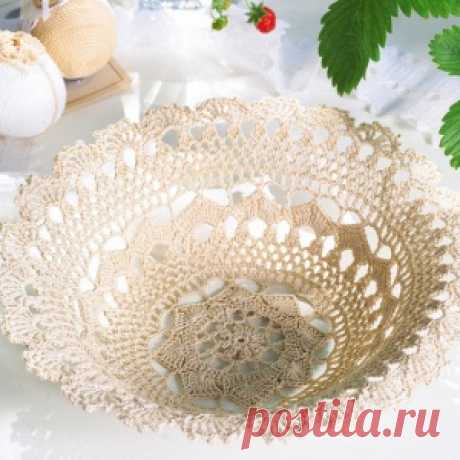 Красивая ажурная ваза! Вяжем крючком…