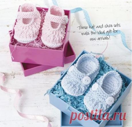 Вяжем для девочек и мальчиков “туфельки” (Вязание спицами) – Журнал Вдохновение Рукодельницы