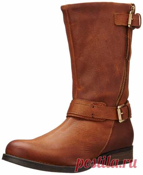 Amazon.com: Steve Madden Women's Kavilier Motorcycle Boot, Cognac Leather, 11 M US: Clothing