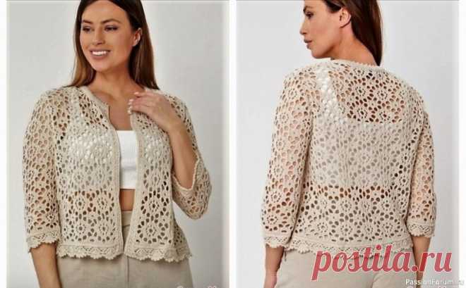 Летний ажурный кардиган. МК | Вязание для женщин спицами. Схемы вязания спицами Летний кардиган с очень интересным узором – имитация вязания крючком.На этой схеме – основной узор. Он получается за счет очень крупной сетки, связанной особым образом. Схема приведена и для лицевых, и для изнаночных рядов (узор вяжется в каждом ряду). Раппорт – с 1 по 24 петли в ширину и...