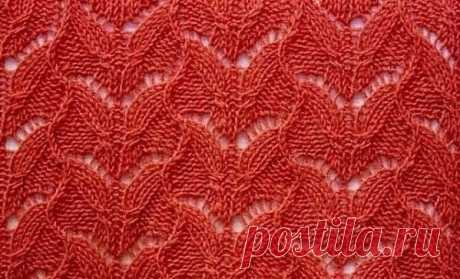 Красивый узор спицами