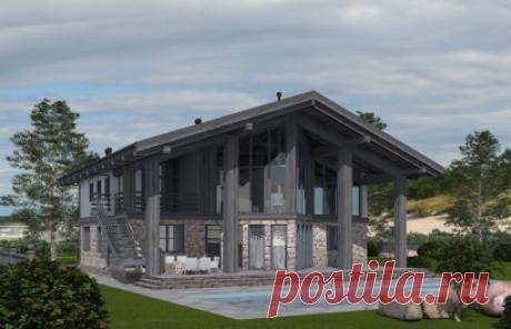 Проект уникального одноэтажного дома с мансардой Rg5030