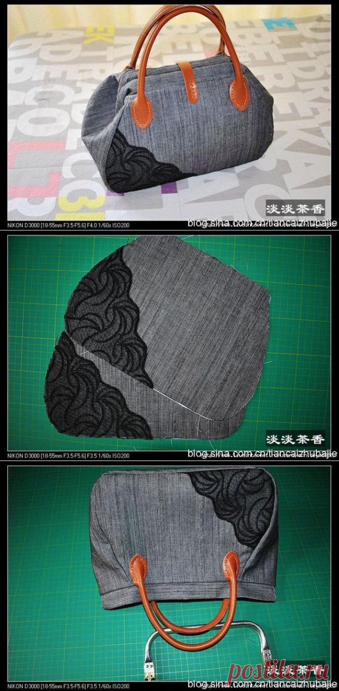 МАСТЕР КЛАСС ПО ШИТЬЮ СУМКИ С КРУЖЕВОМ