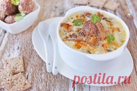 Как приготовить грибной суп с фрикадельками. - рецепт, ингредиенты и фотографии