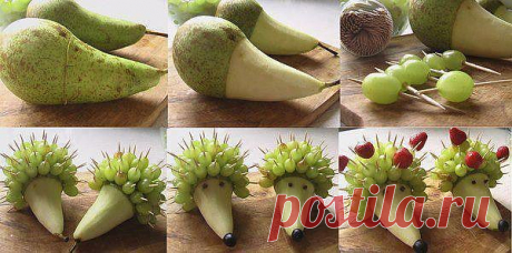 Ежик из фруктов