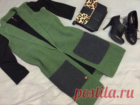 Купить Бомбер "графит " - бомбер, вязаный бомбер, крупная вязка, ручная работа