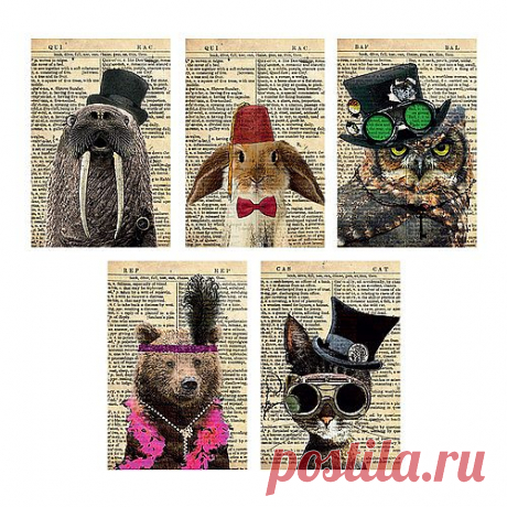 Успех почти коллеги (открытки на книжных страницах) / Бумага и карандаши (скрапбукинг, оригами, и т.д.) / Модный сайт о стильной переделке одежды и интерьера