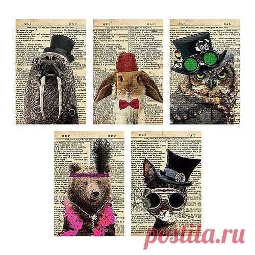 Успех почти коллеги (открытки на книжных страницах) / Бумага и карандаши (скрапбукинг, оригами, и т.д.) / Модный сайт о стильной переделке одежды и интерьера