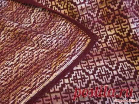 . Плед ленивым жаккардом - Вязание - Страна Мам