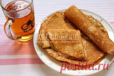 Блины на пиве, как вкусно приготовить, простой рецепт с  | Все Блюда