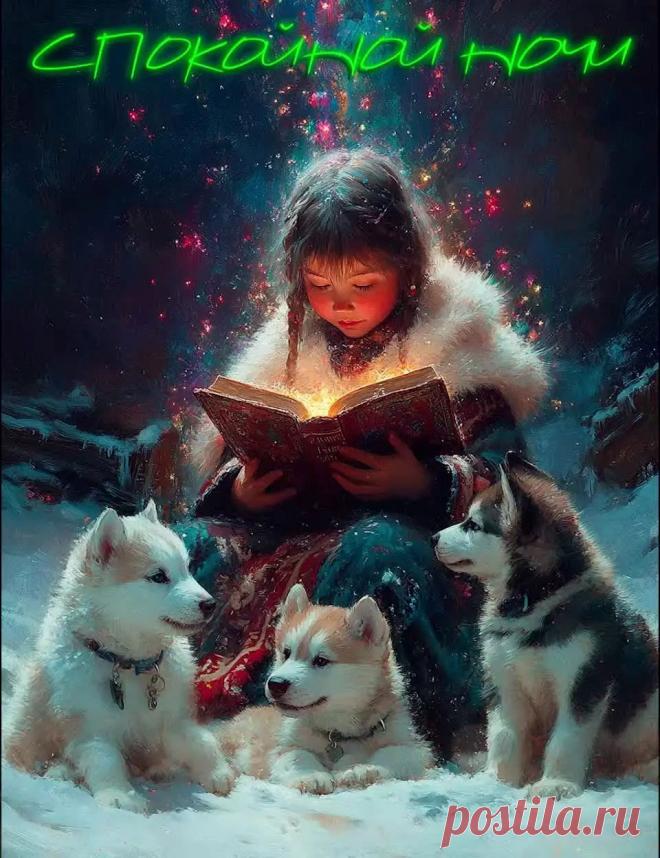 Зимняя картинка спокойной ночи