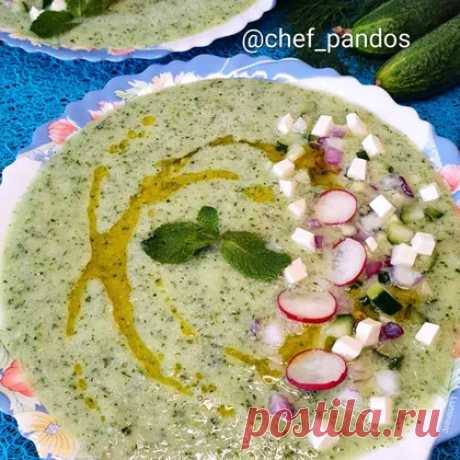 Холодный огуречный суп рецепт с фото пошаговый от Светлана @chef_pandos - Овкусе.ру