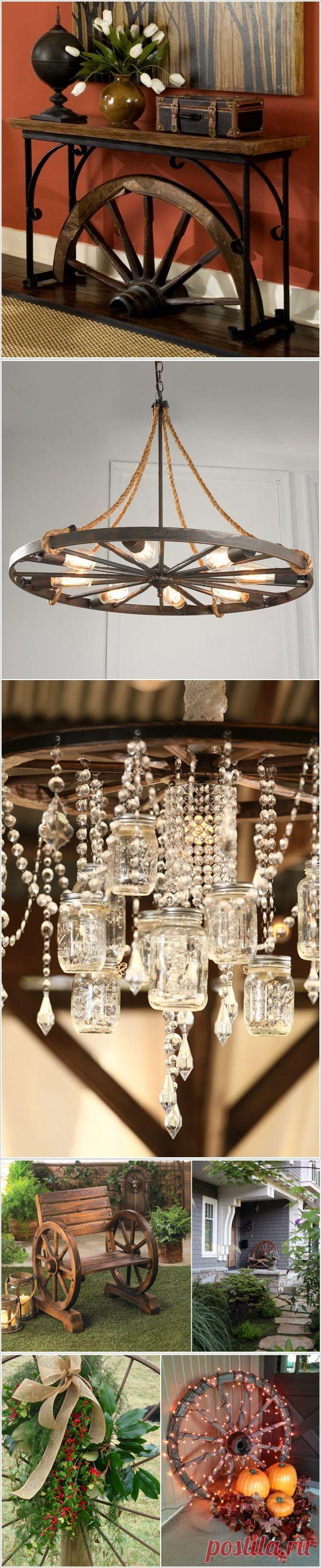 Идеи интерьера из колес