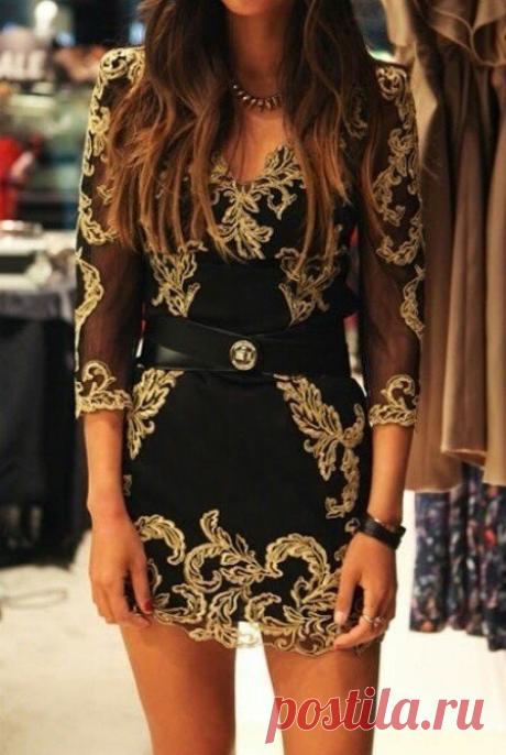 Look! Черно-золотые платья! — Модно / Nemodno