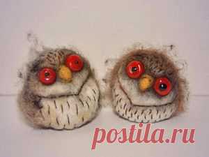 Делаем валяных совушек-ерошеки - Ярмарка Мастеров - ручная работа, handmade