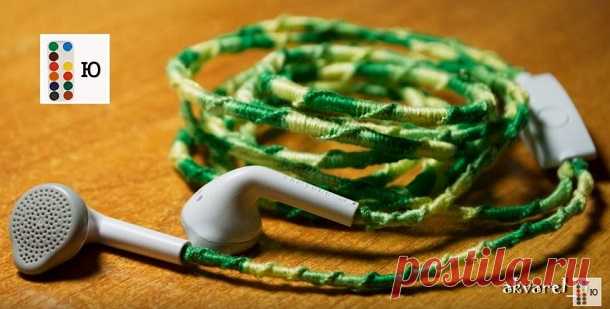 Как оплести наушники с помощью нитей мулине или пряжи. Видео мастер-классы