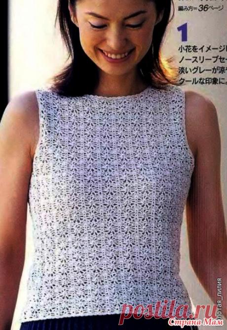 Двойка крючком. Топ и жакет. - ВЯЗАНАЯ МОДА+ ДЛЯ НЕМОДЕЛЬНЫХ ДАМ - Страна Мам