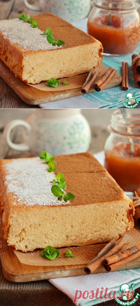 Творожная запеканка с повидлом и корицей – кулинарный рецепт