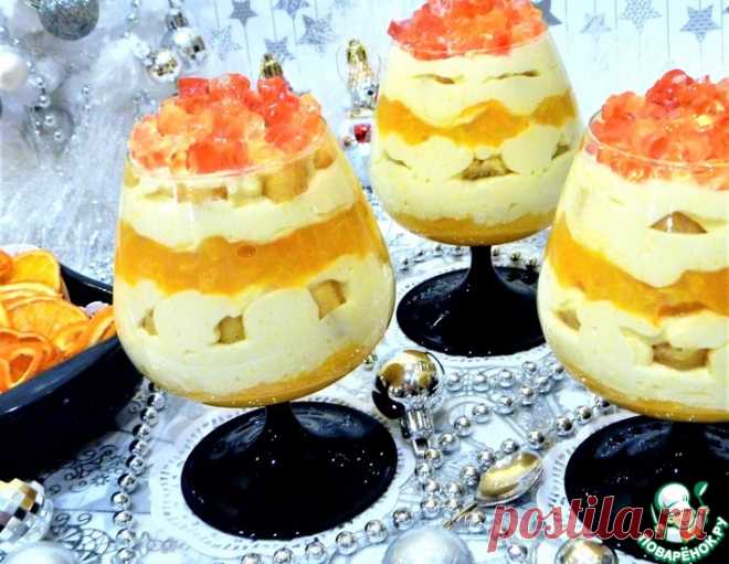 Сметанно-мандариновый десерт с желейными конфетти – кулинарный рецепт