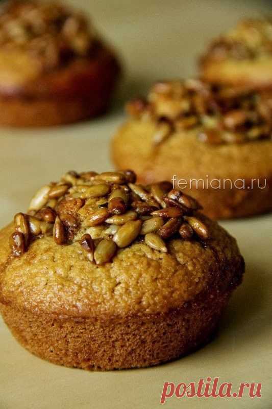 Овсяные кексы на растительном масле с медом и подсолнечными семечками | FEMIANA