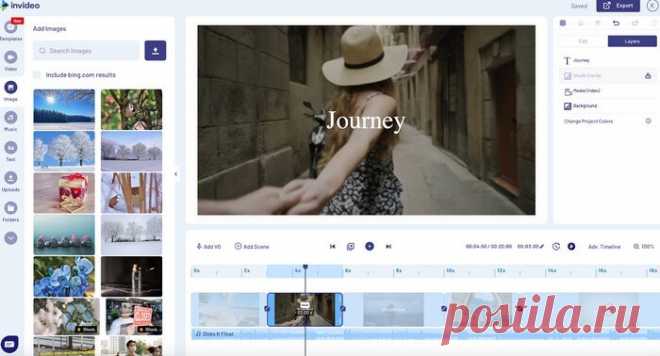 InVideo — видеоредактор онлайн InVideo — видеоредактор онлайн, простое приложение для монтажа видео, которое можно использовать из браузера, без установки на ПК дополнительного ПО.