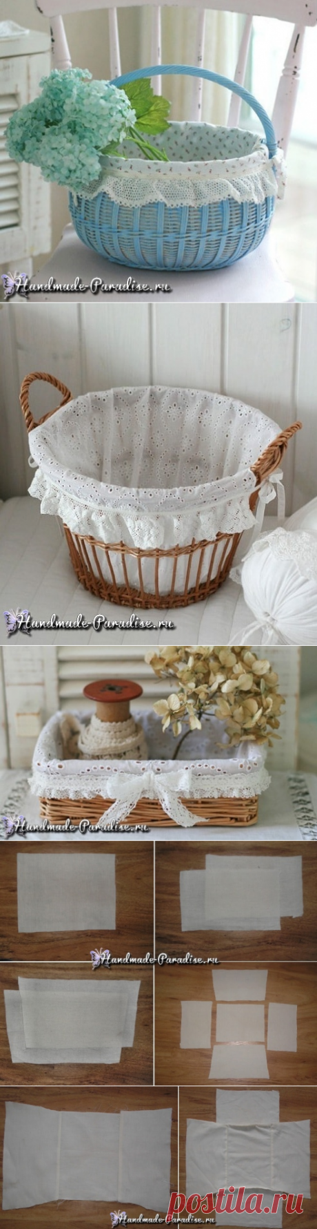 Как сшить салфетку - вкладыш для корзинки - Handmade-Paradise